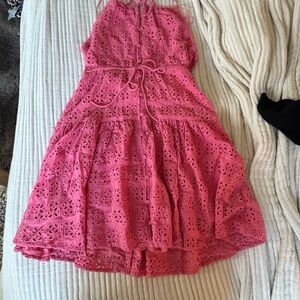 Pink Eyelet Kids Dress